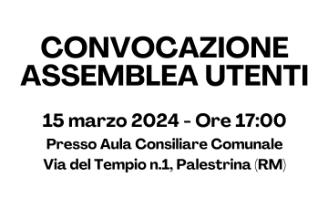 Convocazione Assemblea Utenti